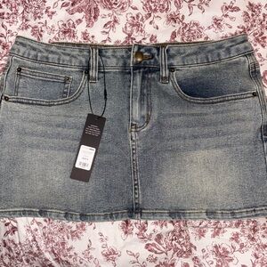Denim Mini Skirt fashion nova